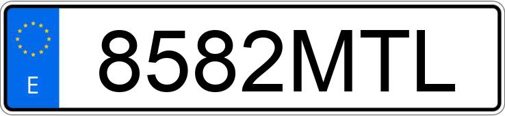 Numer rejestracyjny 8582MTL posiada MG ZS