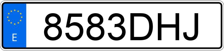 Numer rejestracyjny 8583DHJ posiada RENAULT MEGANE