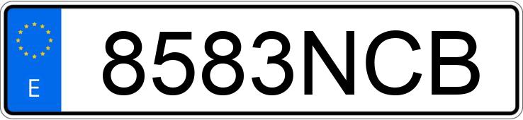 Numer rejestracyjny 8583NCB posiada TESLA MODEL Y