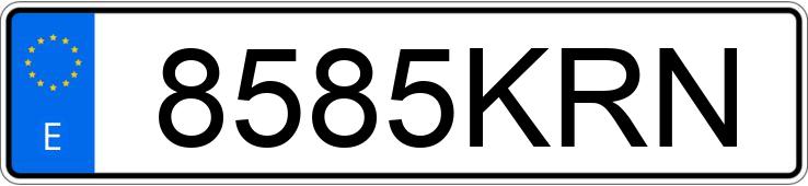 Numer rejestracyjny 8585KRN posiada AUDI TTS