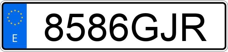 Numer rejestracyjny 8586GJR posiada BMW F 800