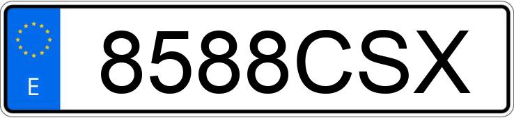Numer rejestracyjny 8588CSX posiada PEUGEOT 206