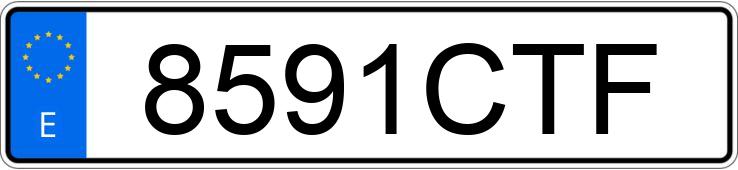 Numer rejestracyjny 8591CTF posiada PEUGEOT 406