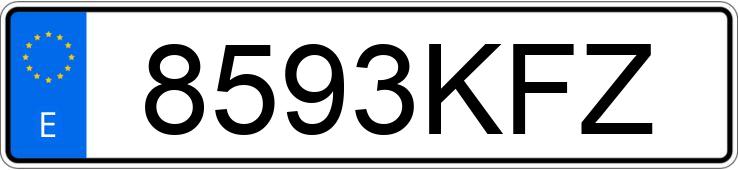 Numer rejestracyjny 8593KFZ posiada HUSQVARNA 701 Numer rejestracyjny 8593KFZ posiada HUSQVARNA 701