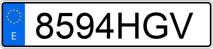 Numer rejestracyjny 8594HGV posiada HONDA CIVIC