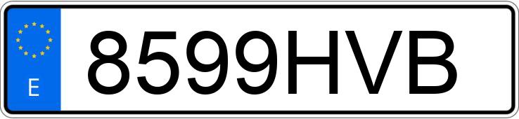 Numer rejestracyjny 8599HVB posiada FORD TRANSIT CONNECT