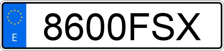 Numer rejestracyjny 8600FSX posiada AUDI A4