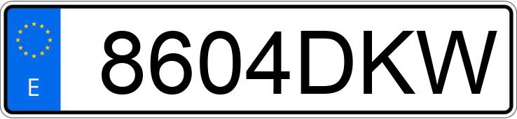 Numer rejestracyjny 8604DKW posiada RENAULT ESPACE Numer rejestracyjny 8604DKW posiada RENAULT ESPACE