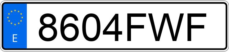 Numer rejestracyjny 8604FWF posiada AUDI A5