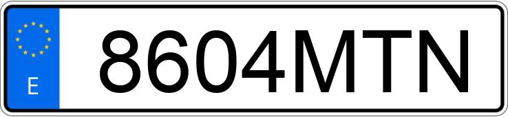 Numer rejestracyjny 8604MTN posiada AUDI A3 SPORTBACK