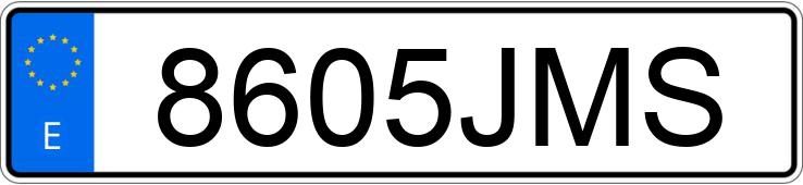 Numer rejestracyjny 8605JMS posiada YAMAHA XP 500