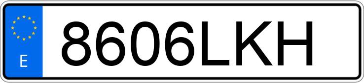 Numer rejestracyjny 8606LKH posiada RENAULT K