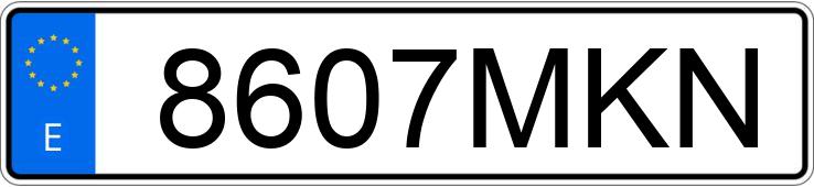 Numer rejestracyjny 8607MKN posiada PEUGEOT BOXER