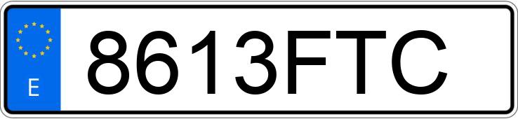 Numer rejestracyjny 8613FTC posiada AUDI A3