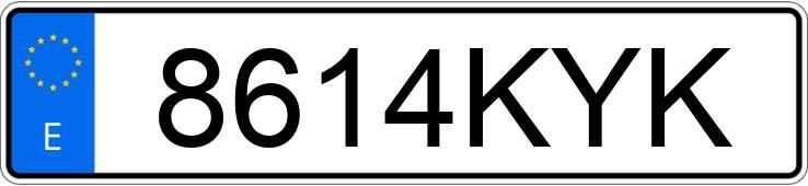 Numer rejestracyjny 8614KYK posiada FORD FIESTA