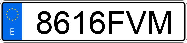 Numer rejestracyjny 8616FVM posiada MERCEDES C (203)