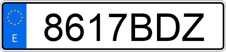 Numer rejestracyjny 8617BDZ posiada VOLKSWAGEN PASSAT