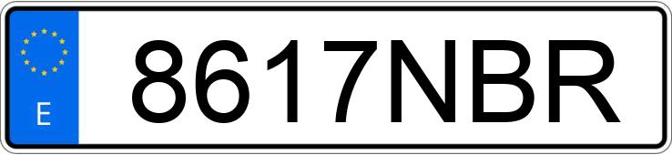 Numer rejestracyjny 8617NBR posiada MERCEDES B (247)