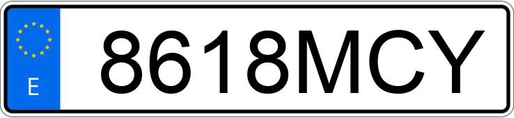 Numer rejestracyjny 8618MCY posiada DR DR 4.0