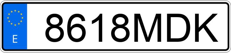 Numer rejestracyjny 8618MDK posiada AUDI Q3