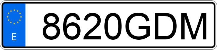 Numer rejestracyjny 8620GDM posiada KAWASAKI Z 750