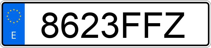 Numer rejestracyjny 8623FFZ posiada PIAGGIO X8