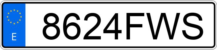 Numer rejestracyjny 8624FWS posiada BMW SERIE 3