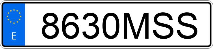 Numer rejestracyjny 8630MSS posiada SEAT LEON