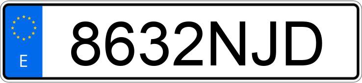 Numer rejestracyjny 8632NJD posiada HONDA CB 750