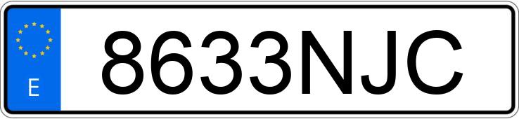 O número de registro 8633NJC tem AUDI Q2