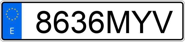 Numer rejestracyjny 8636MYV posiada VOLKSWAGEN PASSAT