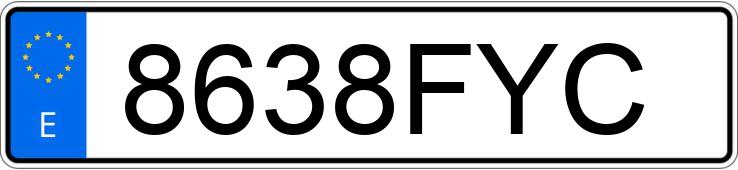 Numer rejestracyjny 8638FYC posiada RENAULT CLIO