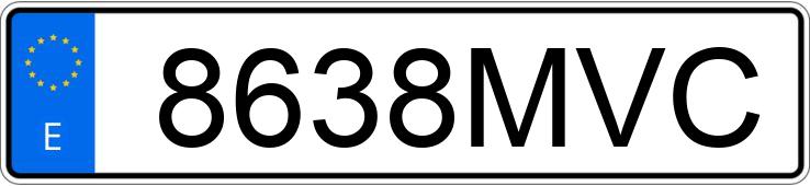 Numer rejestracyjny 8638MVC posiada SEAT LEON