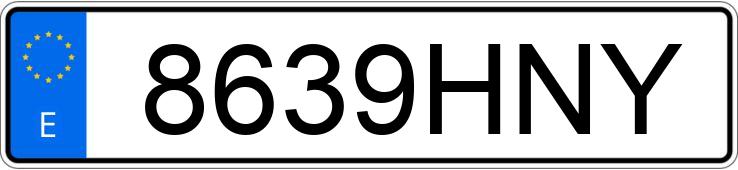 Numer rejestracyjny 8639HNY posiada SKODA FABIA