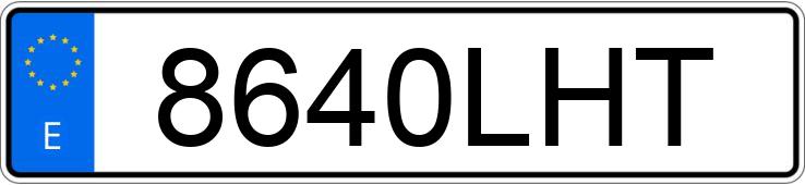 Numer rejestracyjny 8640LHT posiada DACIA DOKKER