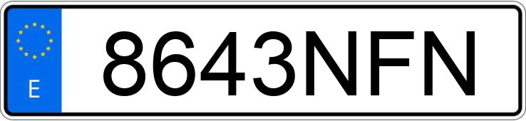 Numer rejestracyjny 8643NFN posiada SEAT IBIZA