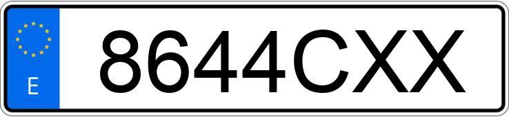 Numer rejestracyjny 8644CXX posiada OPEL ZAFIRA