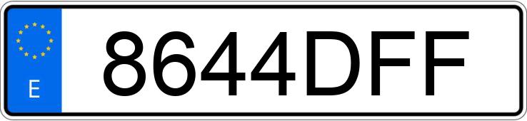 Numer rejestracyjny 8644DFF posiada MERCEDES E 300 (210)