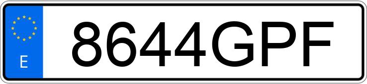 Numer rejestracyjny 8644GPF posiada BMW X3