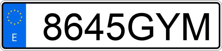 Numer rejestracyjny 8645GYM posiada SKODA YETI