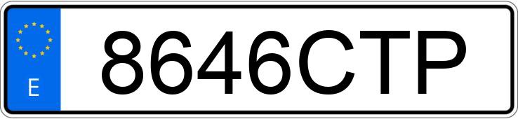 Numer rejestracyjny 8646CTP posiada PEUGEOT 206