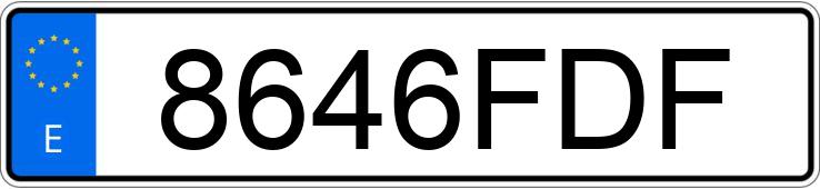 Numer rejestracyjny 8646FDF posiada VOLKSWAGEN POLO
