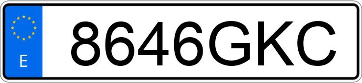 Numer rejestracyjny 8646GKC posiada VOLKSWAGEN GOLF