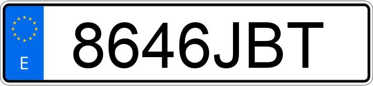 Numer rejestracyjny 8646JBT posiada VOLKSWAGEN CC