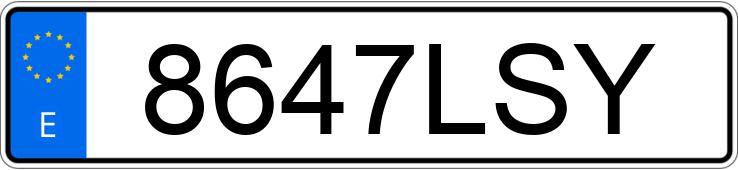 Numer rejestracyjny 8647LSY posiada PEUGEOT RIFTER