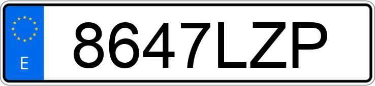 Numer rejestracyjny 8647LZP posiada BMW SERIE 3