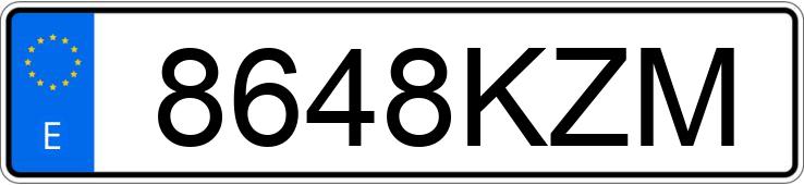 Numer rejestracyjny 8648KZM posiada DFSK 580