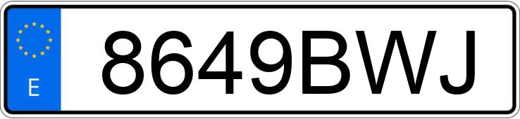Numer rejestracyjny 8649BWJ posiada BMW SERIE 8