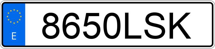 Numer rejestracyjny 8650LSK posiada AUDI A5 SPORTBACK