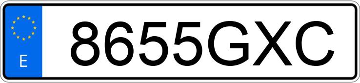 Numer rejestracyjny 8655GXC posiada VOLKSWAGEN CALIFORNIA